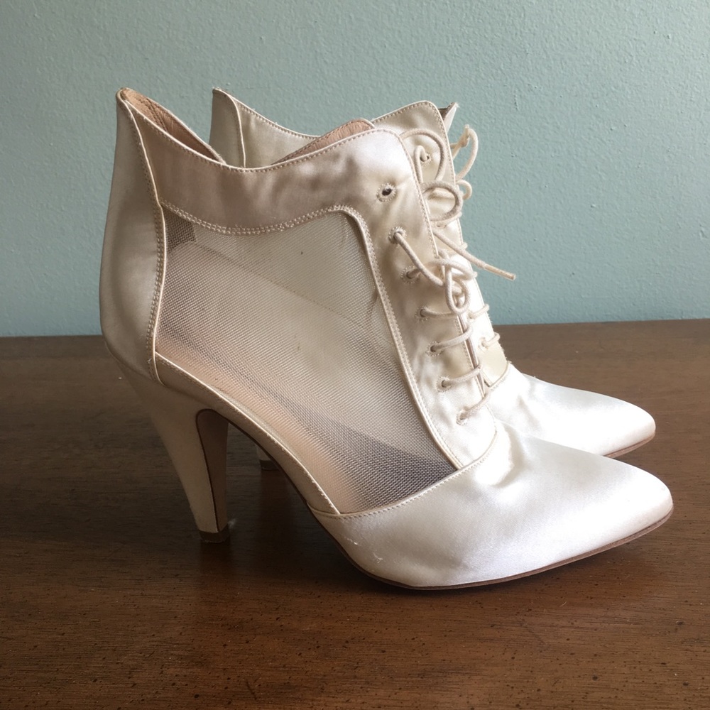 Loeffler Randall Georgia Bootie in White Satin